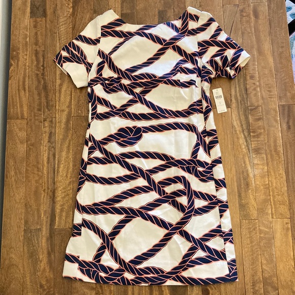 NWT Anthropologie Maeve bow back nautical rope shift dress size 6 - Picture 1 of 11